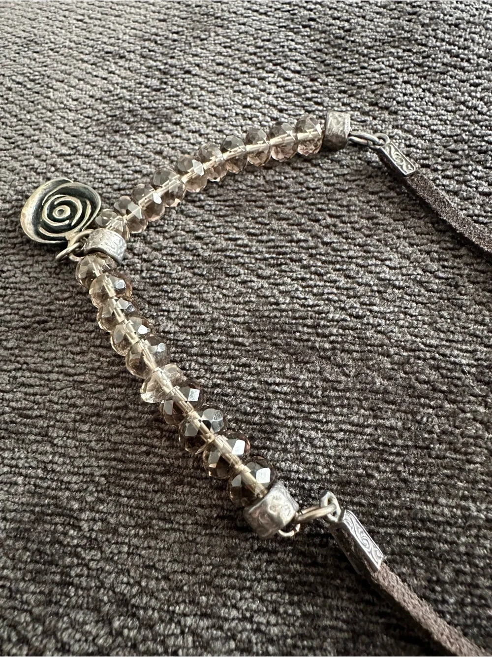 Megiddo leather and beaded necklace